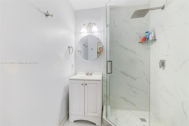 6967 SW 115th Pl Unit B34, Miami, FL 33173 - full bathroom featuring a marble finish shower and vanity