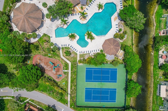 6967 SW 115th Pl Unit B34, Miami, FL 33173 - bird's eye view of a pool area