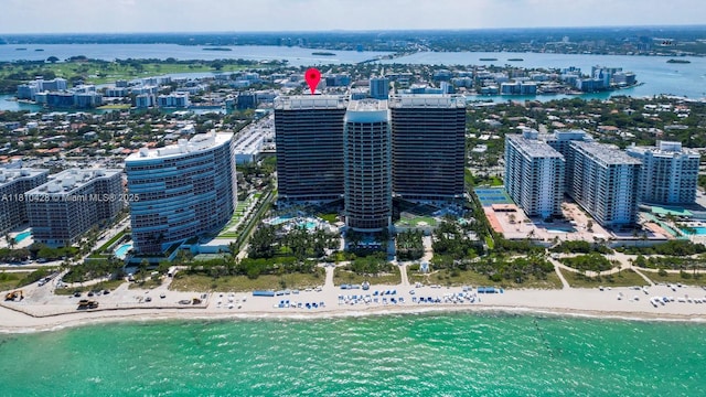 9701 Collins Ave Unit 2403S, Bal Harbour, FL 33154 - view of urban area featuring waterfront with a beach