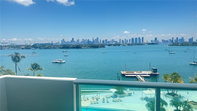 1200 W Ave Unit 704, Miami Beach, FL 33139 - water view featuring skyline