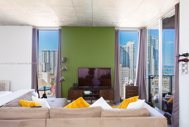 151 SE 1st St Unit 2204, Miami, FL 33131 - living area featuring expansive windows