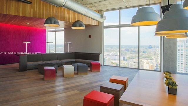 151 SE 1st St Unit 2204, Miami, FL 33131 - community lobby with expansive windows and a view of city