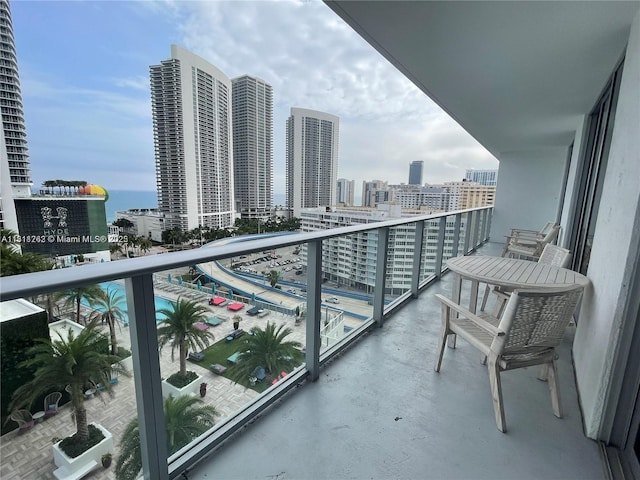 4010 S Ocean Dr Unit R1703, Hollywood, FL 33019 - balcony with a city view and a water view