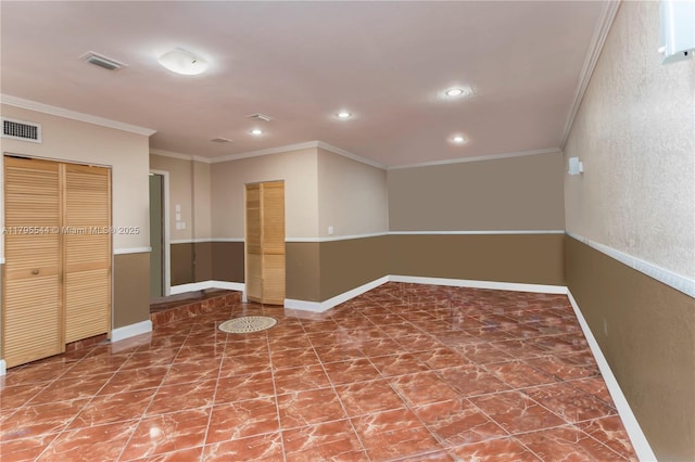 15862 SW 24th St, Miramar, FL 33027 - spare room with recessed lighting and crown molding