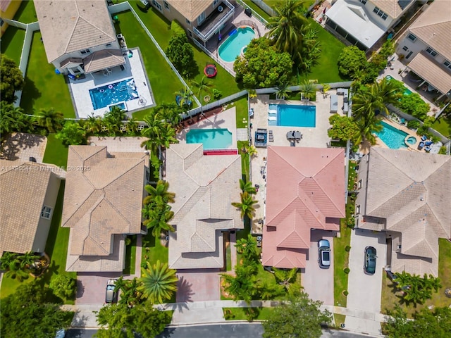 15862 SW 24th St, Miramar, FL 33027 - aerial view of residential area featuring a pool area
