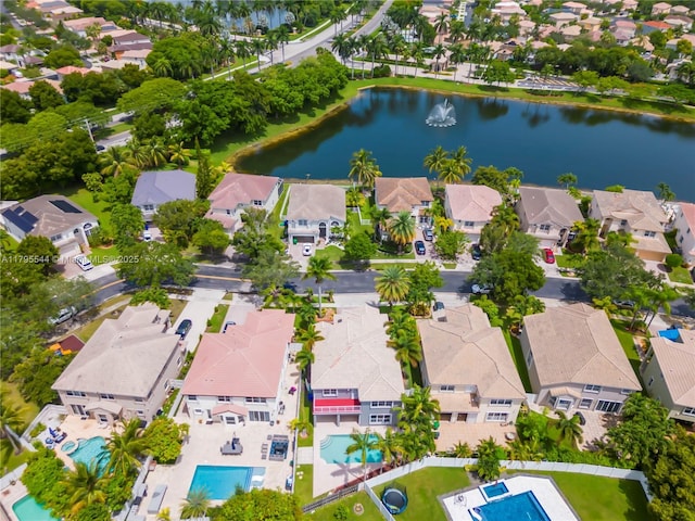 15862 SW 24th St, Miramar, FL 33027 - aerial perspective of suburban area featuring a pool area and a large body of water