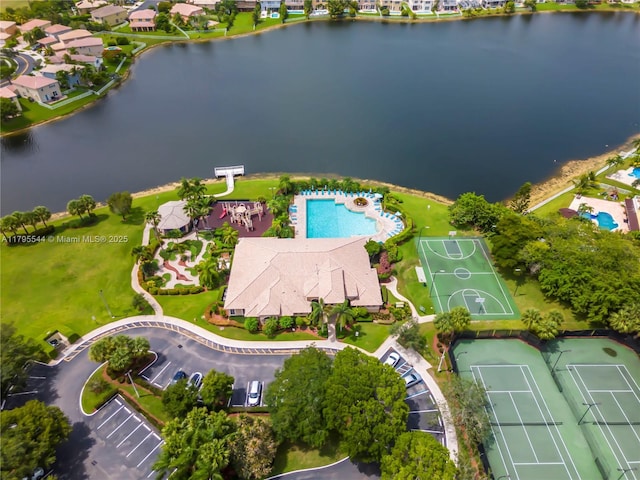 15862 SW 24th St, Miramar, FL 33027 - aerial view of property and surrounding area featuring a pool area and a nearby body of water