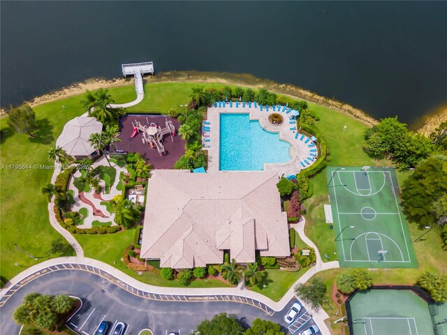 15862 SW 24th St, Miramar, FL 33027 - drone / aerial view of a pool area