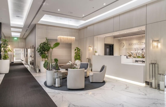 185 SE 14th Ter Unit 909, Miami, FL 33131 - lobby with a towering ceiling
