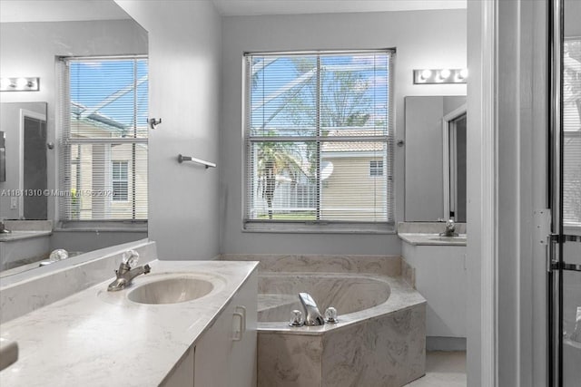 930 Briar Ridge Rd, Weston, FL 33327 - full bathroom featuring a garden tub and vanity
