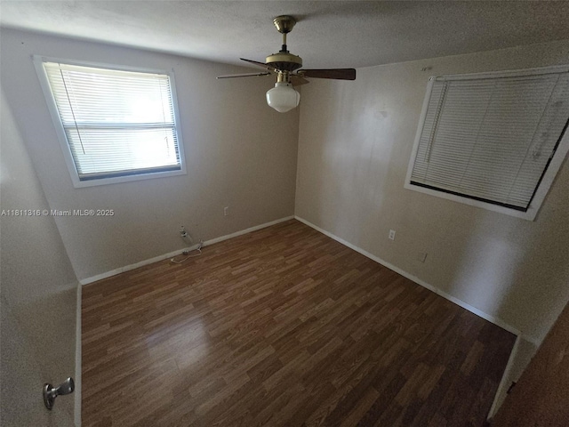1521 Richmond Rd, Lakeland, FL 33805 - empty room featuring wood finished floors, a ceiling fan, and baseboards