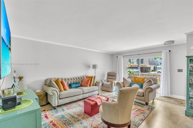 2316 SW 81st Way Unit 8, North Lauderdale, FL 33068 - living area with crown molding and tile patterned floors