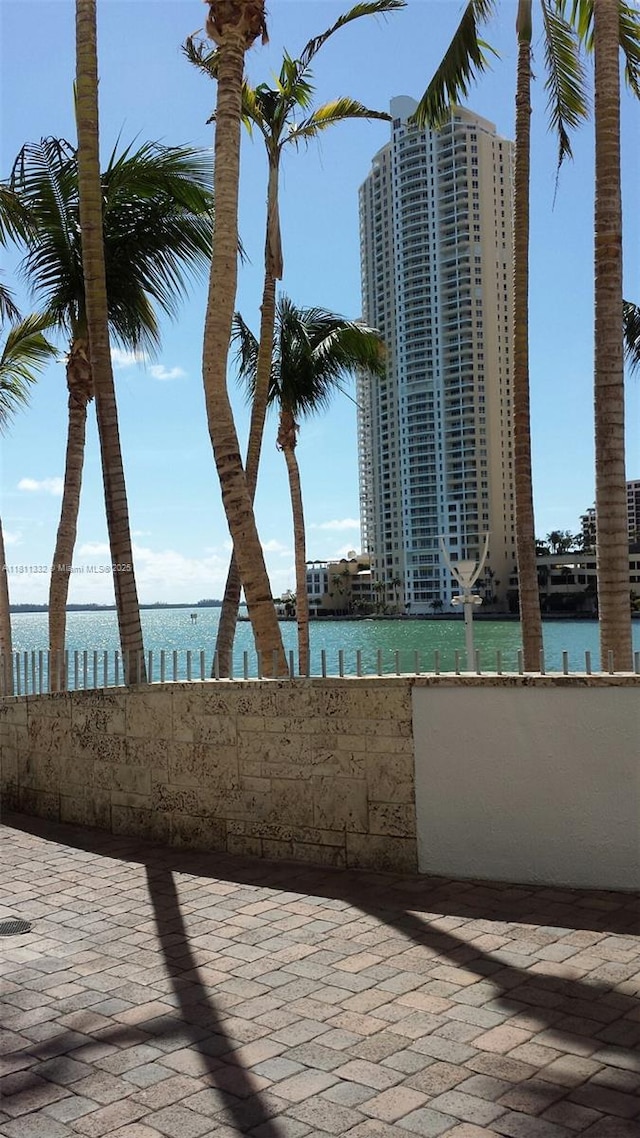 325 S Biscayne Blvd Unit 14, Miami, FL 33131 - view of patio featuring a water view