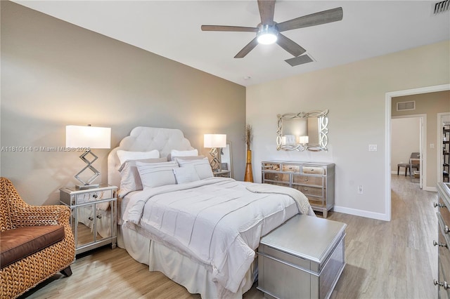 9471 SW 171st Pl, Miami, FL 33196 - bedroom featuring light wood-style floors, baseboards, and ceiling fan