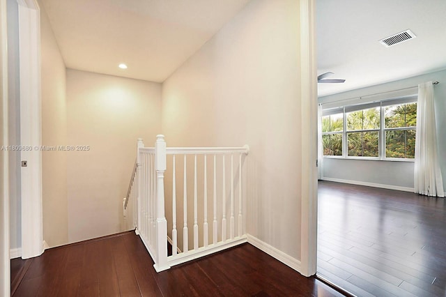 4631 Mediterranean Cir, Palm Beach Gardens, FL 33418 - stairs with wood finished floors, baseboards, and recessed lighting