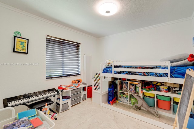 1482 Canary Island Dr, Weston, FL 33327 - bedroom with ornamental molding and a textured ceiling