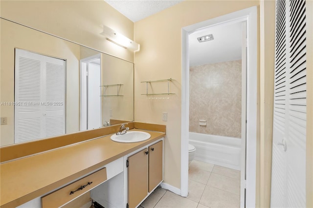 9091 Lime Bay Blvd Unit 110, Tamarac, FL 33321 - full bath featuring toilet, vanity, tile patterned floors, and bathtub / shower combination