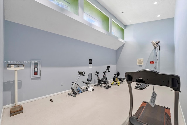 9091 Lime Bay Blvd Unit 110, Tamarac, FL 33321 - exercise room with recessed lighting and baseboards