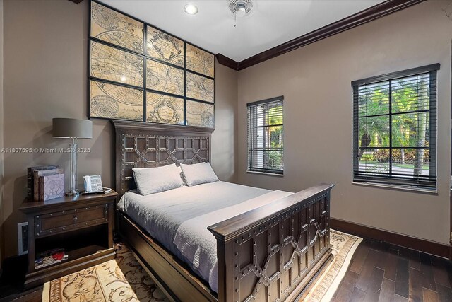 18451 SW 158th St, Miami, FL 33187 - bedroom featuring wood finished floors, baseboards, and ornamental molding
