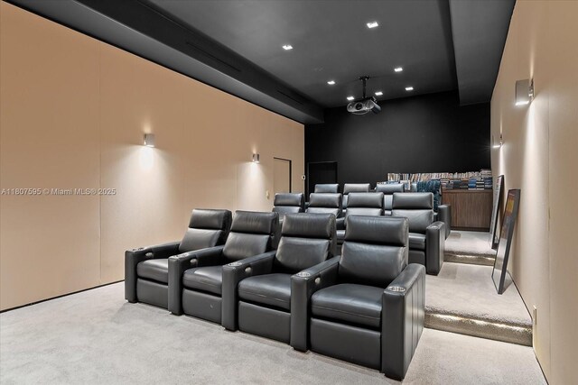 18451 SW 158th St, Miami, FL 33187 - carpeted cinema room with recessed lighting