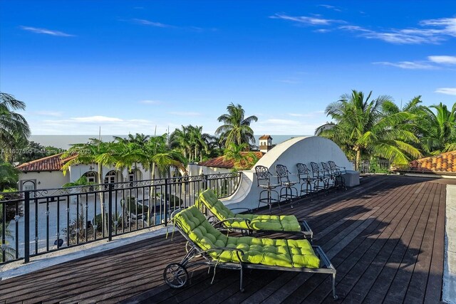 18451 SW 158th St, Miami, FL 33187 - wooden terrace with a water view