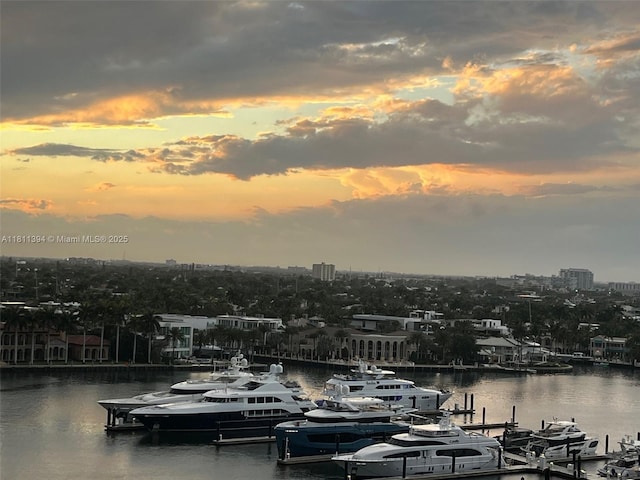 200 S Birch Rd Unit 1206, Fort Lauderdale, FL 33316 - dock area with a water view