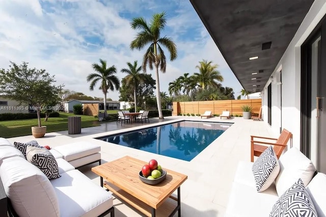 5700 SW 56th St, Davie, FL 33314 - view of swimming pool featuring an outdoor hangout area and a patio area