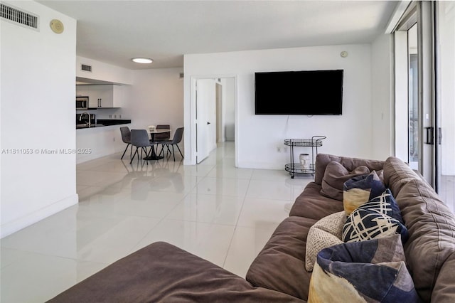 1750 N Bayshore Dr Unit 5214, Miami, FL 33132 - living room featuring light tile patterned floors