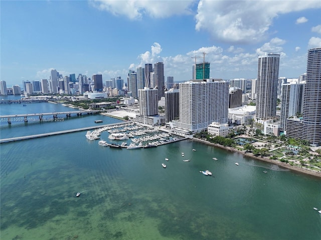 1750 N Bayshore Dr Unit 5214, Miami, FL 33132 - bird's eye view of skyline and a nearby body of water