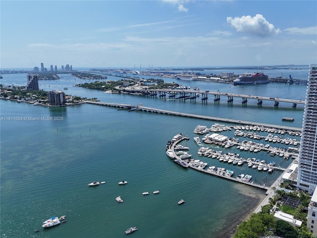 1750 N Bayshore Dr Unit 5214, Miami, FL 33132 - view of urban area with a nearby body of water, a notable bridge, and a marina