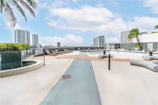 1750 N Bayshore Dr Unit 5214, Miami, FL 33132 - community pool featuring a city view and a patio