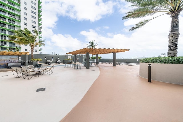 1750 N Bayshore Dr Unit 5214, Miami, FL 33132 - surrounding community featuring a pergola and a water view