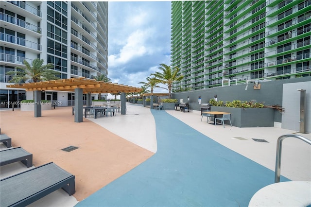 1750 N Bayshore Dr Unit 5214, Miami, FL 33132 - surrounding community featuring a pergola and a patio