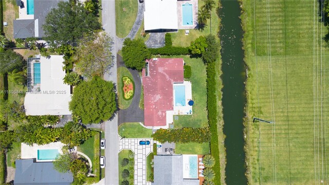 14270 SW 74th Ct, Palmetto Bay, FL 33158 - aerial view of a pool and a nearby body of water