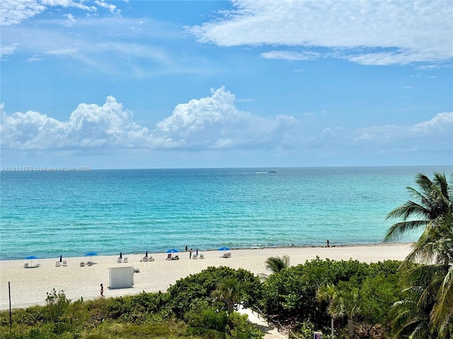 5555 Collins Ave Unit 6E, Miami Beach, FL 33140 - water view featuring nearby beach