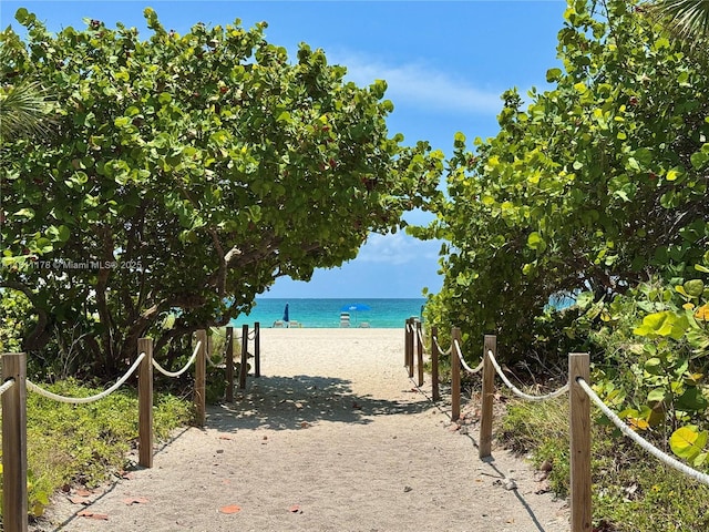 5555 Collins Ave Unit 6E, Miami Beach, FL 33140 - water view featuring nearby beach