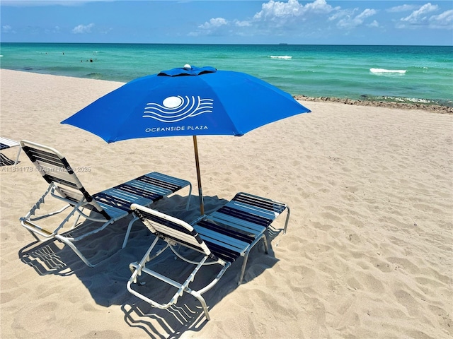5555 Collins Ave Unit 6E, Miami Beach, FL 33140 - water view featuring nearby beach