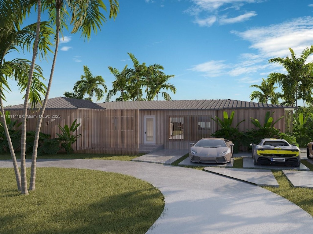 360 NW 87th St, El Portal, FL 33150 - view of front of house with a front yard