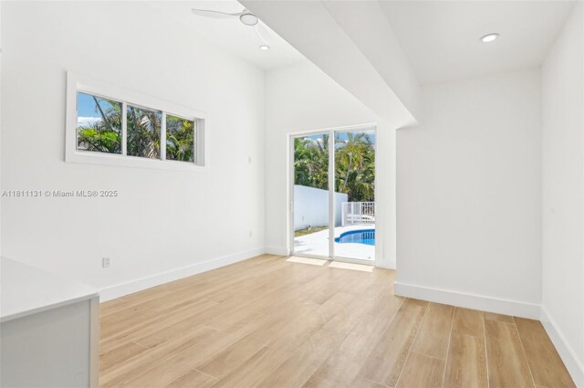 2001 SW 23rd Ave, Fort Lauderdale, FL 33312 - spare room with light wood-style floors, baseboards, and recessed lighting