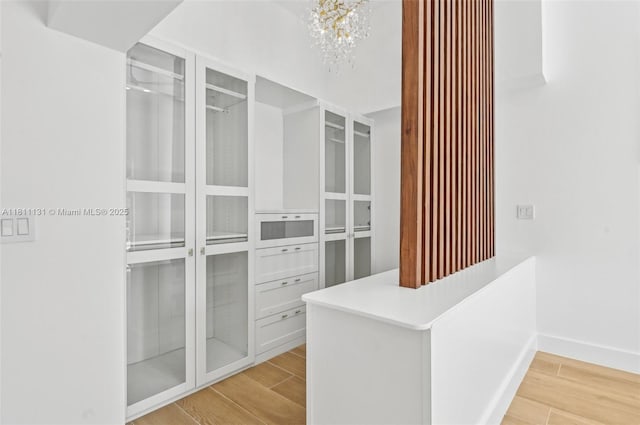 2001 SW 23rd Ave, Fort Lauderdale, FL 33312 - walk in closet featuring light wood finished floors and a chandelier