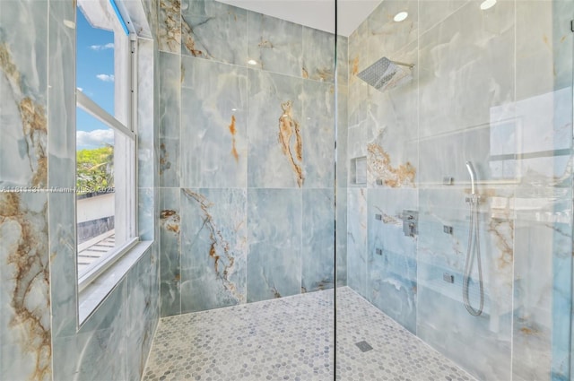 2001 SW 23rd Ave, Fort Lauderdale, FL 33312 - bathroom featuring a marble finish shower
