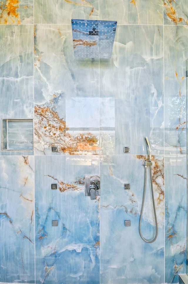 2001 SW 23rd Ave, Fort Lauderdale, FL 33312 - bathroom featuring a marble finish shower
