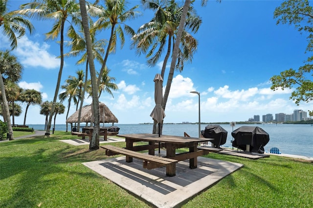 2 Grove Isle Dr Unit B1108, Miami, FL 33133 - view of home's community with a gazebo, a yard, and a water view