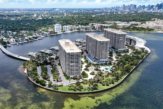 2 Grove Isle Dr Unit B1108, Miami, FL 33133 - bird's eye view of city skyline and a large body of water