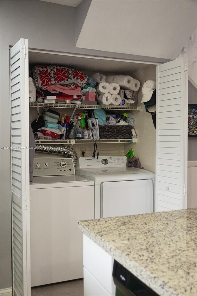 721 NW 105th Ter Unit 721, Pembroke Pines, FL 33026 - washroom with washer and clothes dryer