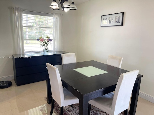 4752 SW 127th Ct, Miami, FL 33175 - dining space with a chandelier and baseboards