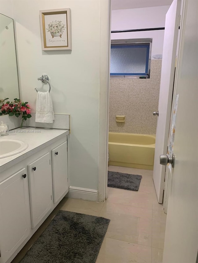 4752 SW 127th Ct, Miami, FL 33175 - bathroom featuring vanity, baseboards, and tile patterned flooring