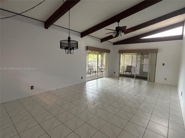 322 Briarwood Cir Unit 1-17, Hollywood, FL 33024 - empty room featuring a ceiling fan and light tile patterned floors