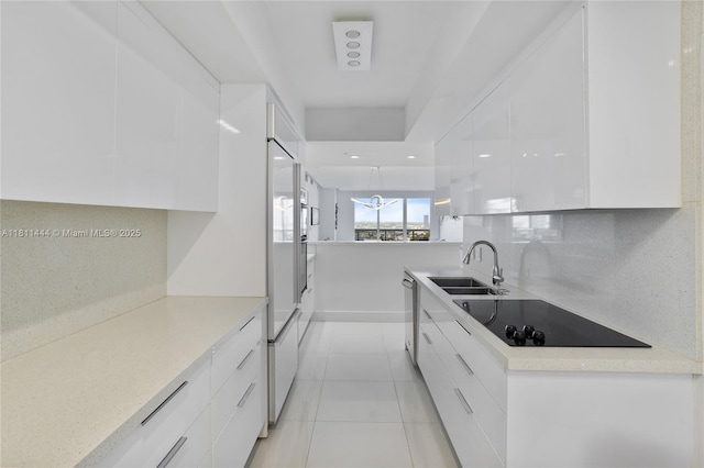 1800 S Ocean Dr Unit 1708, Hallandale Beach, FL 33009 - kitchen featuring modern cabinets, a sink, and white cabinets