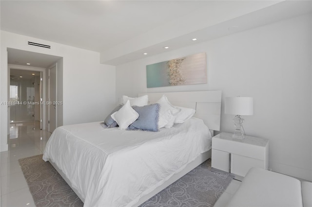 1800 S Ocean Dr Unit 1708, Hallandale Beach, FL 33009 - tiled bedroom featuring recessed lighting